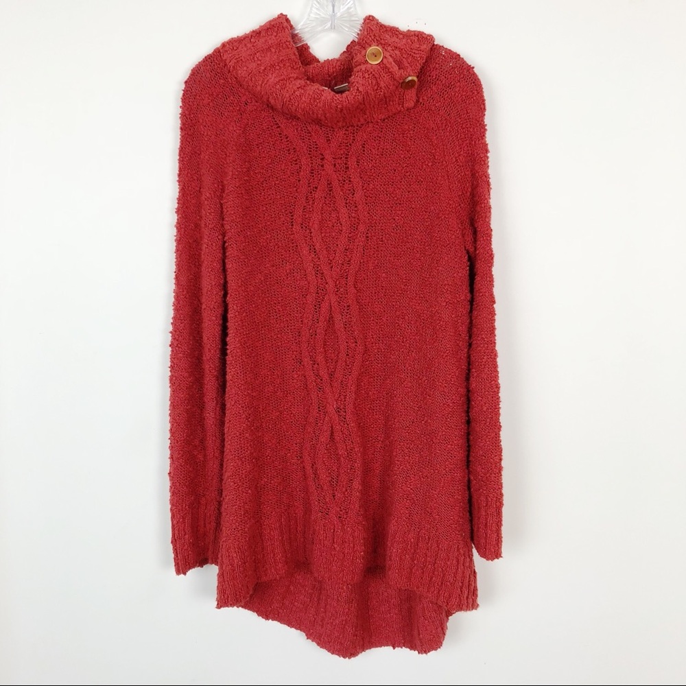Anthropologie Moth Cowl Neck Cable Knit Sweater M
